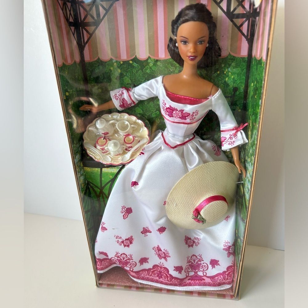 Victorian Tea African American Barbie Doll Mattel F144381 B0788 2002 NIB - Picture 4 of 9